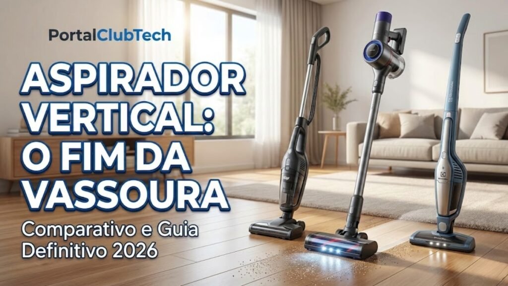 Aspiradores verticais em destaque.